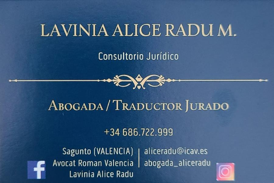 Avocat Lavinia Alice Radu Valencia
